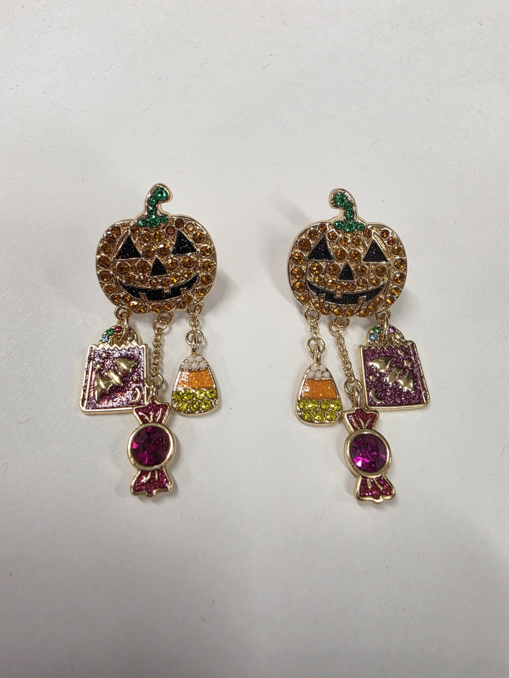SUGARFIX by BaubleBar Halloween Haul Pumpkin Candy Corn Bat Dangle Earrings